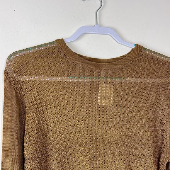 Free People Tiger Eye H20 Crew Pullover Top NWT Size Large - Picture 4 of 7